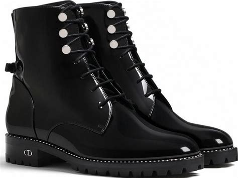 christian dior black glazed calfskin ankle boot|Dior Boots for Women .